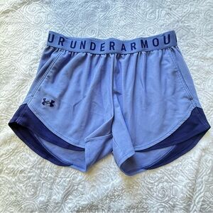 Under Armour Women’s HeatGear Running Shorts Blue | Size SM/P